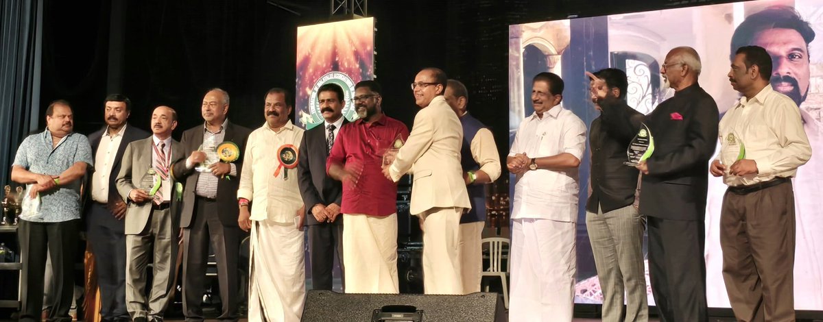toptechjapan's tweet photo. Biju Paul, our CEO, receives an award from the Deputy Speaker of the Kerala Legislative Assembly, C. Gopakumar, in the presence of Mathew Kuzhalnadan and Mons Joseph, both members of Kerala Legislative Assembly, in a glittering ceremony conducted in Punta Cana, Dominican Republic https://t.co/iuApGXKDdT