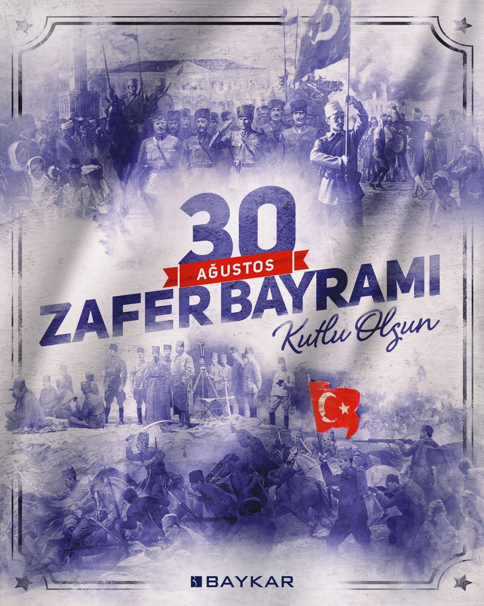 BaykarTech's tweet photo. Bir millet ki topyekûn tek yürek,
Zaferlerle yazılı tarihi, zaferlerle sürecek! 🇹🇷

Başta Gazi Mustafa Kemal Atatürk ve silah arkadaşları olmak üzere Milli Mücadele kahramanlarımızı rahmet ve minnetle anıyoruz! 

#30AğustosZaferBayramı'mız kutlu olsun. https://t.co/mSZwyNWRjt
