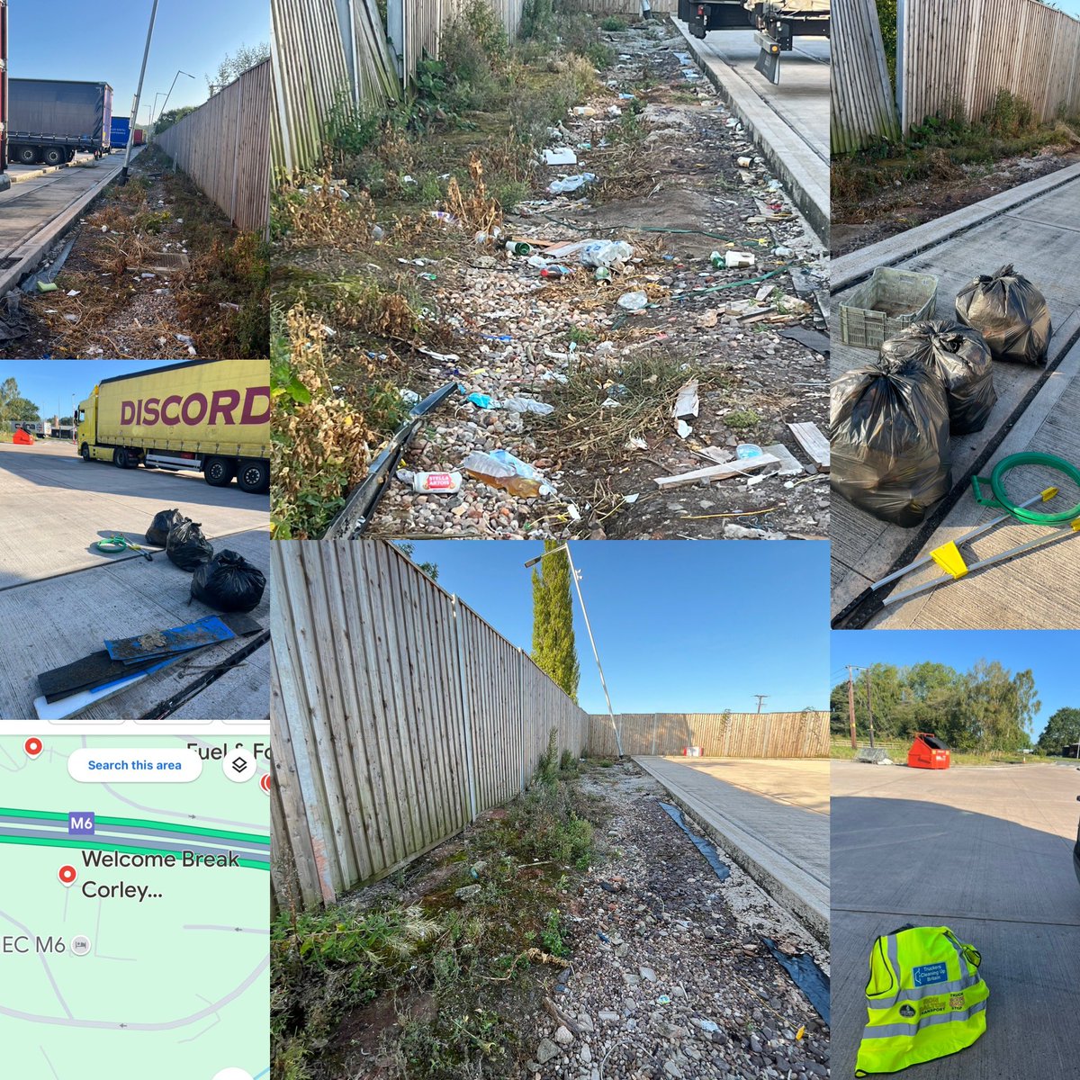 neilsta84's tweet photo. Not good enough #welcomebreak #keepbritaintidy #truckerscleaningupbritain #corleyservices @welcomebreak @KeepBritainTidy 6 bags but needs a full clean https://t.co/H3V9brQcXz