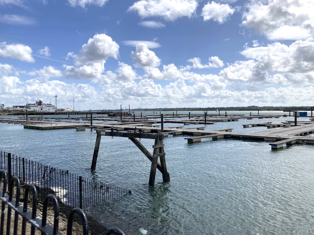 Not long before the boats arrive at the world's largest temporary marina, manufactured and installed for the Southampton International Boat Show 13-22 Sep  by #WalconMarine #SIBS24 #marineconstruction  #ports