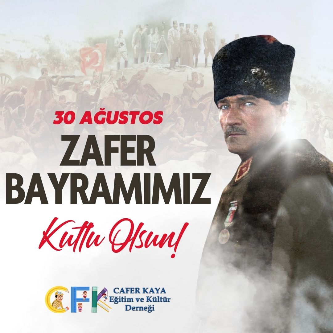 caferkayaorg's tweet photo. Büyük zaferler, yalnızca büyük milletler tarafından kazanılabilir!
30 Ağustos Zaferi’nin 102. yıl dönümünde başta Gazi Mustafa Kemal Atatürk ve silah arkadaşları olmak üzere tüm kahramanlarımızı saygı, rahmet ve minnetle anıyoruz. 
#30Ağustos Zafer Bayramımız Kutlu Olsun. https://t.co/V3hU88x93m