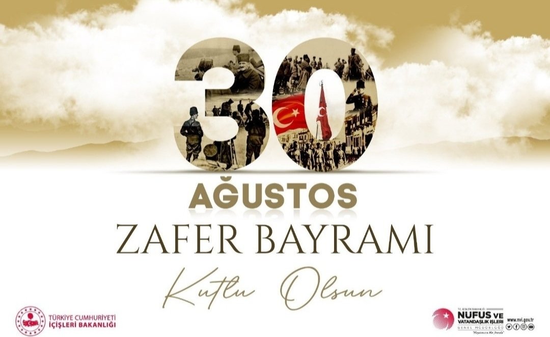 30 Ağustos Zafer Bayramımızın 102. yılı kutlu olsun.