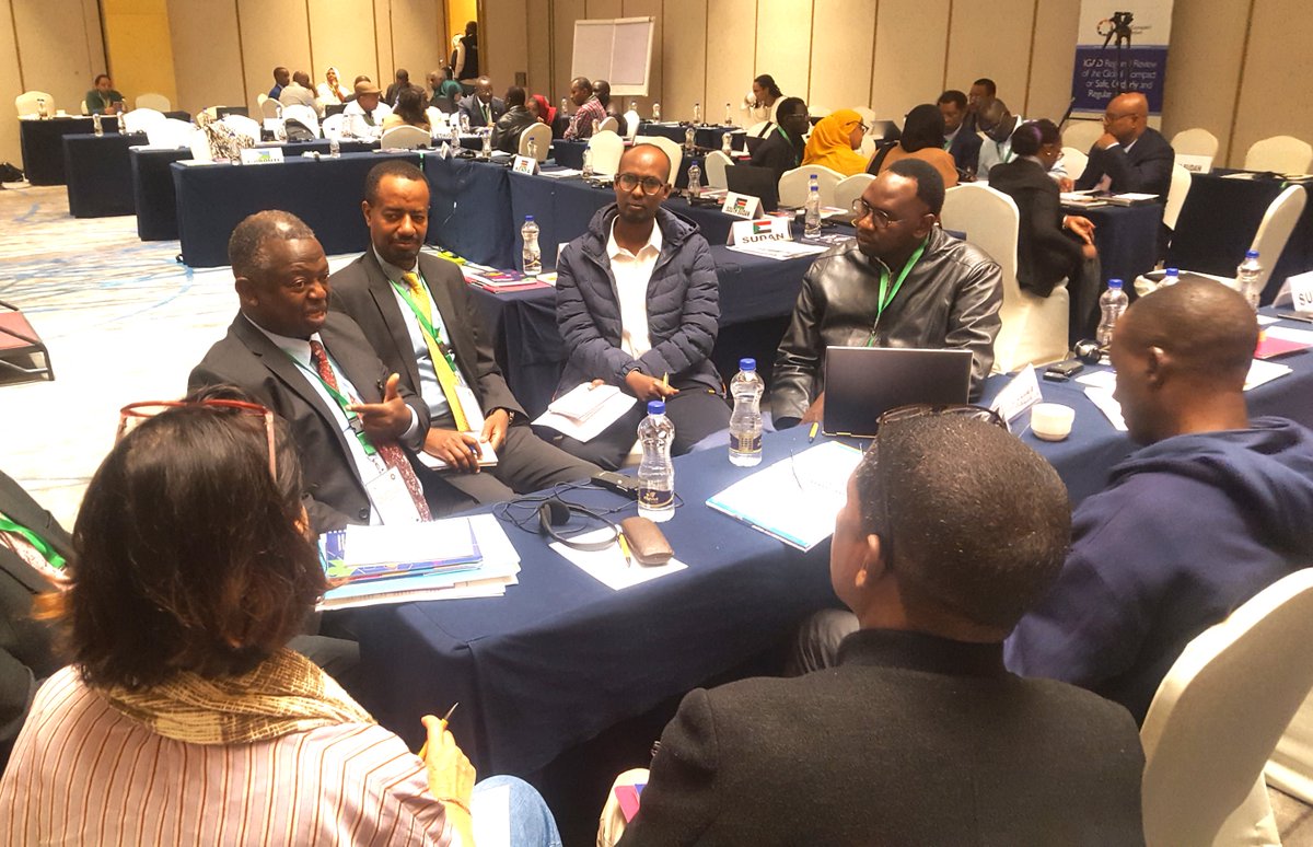 IGADHealthS's tweet photo. #IGADMigration #GlobalCompact4Migration
Day Two of the IGAD Regional Review meeting on the Global Compact for Safe, Orderly and Regular migration in Addis Ababa, Ethiopia.
Group discussion: -on cross-thematic issues (Migration data, Migration Governance, Remittances, labor mobility and Multi stakeholder coordination) that will enable and accelerate the implementation of the GCM.
#GlobalCompact4Migration @IOMRONairobi @DjiboutiIom @IOMEthiopia @giz_gmbh
@EU_Partnerships @WorldBank @UNmigration
@UNICEFEthiopia