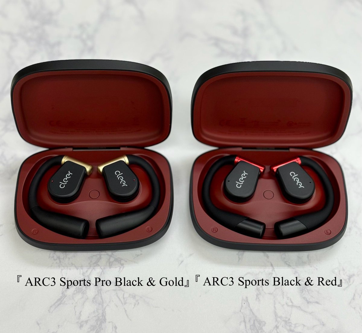 e_earphone_NPB's tweet image. 【新製品・試聴機展示開始情報📢】
 #Cleer( #クリア）から
 
『 ARC3 Sports Black &amp;amp; Red』
＼9月13日発売予定／

『 ARC3 Sports Pro Black &amp;amp; Gold』
＼9月28日発売予定／

当店試聴機ございます🤲🏻
 
スポーツサウンドエフェクト機能で低音を増して聴けるので低音好きな方にオススメです！