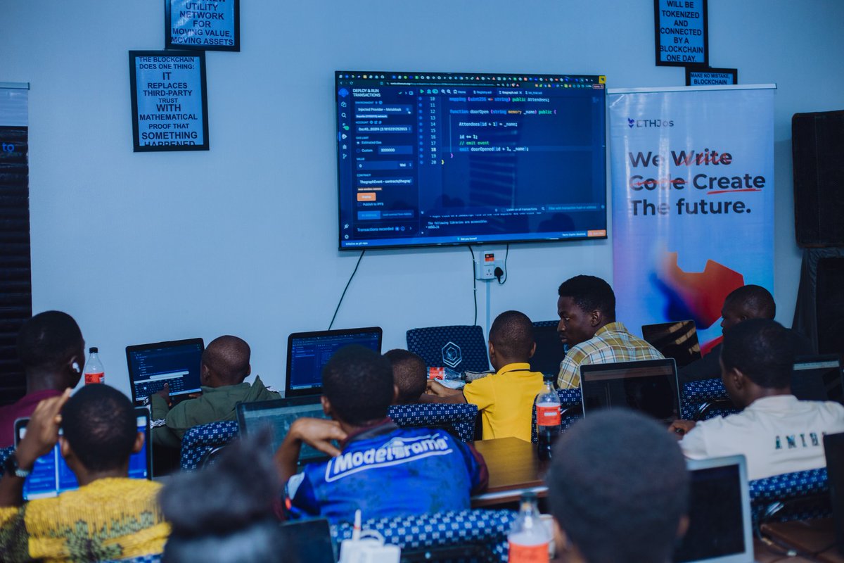 EthJos_'s tweet photo. As it was also a technical meetup concluded with a practical session on building Subgraphs and integrating them with Smart Contracts using @EthereumRemix delivered by @manoahluka and @chidubem_w3.

Value-packed, right?

Well, that’s not all.

#JosBuidlIt
#Web3InJos https://t.co/GGus1KzLXm