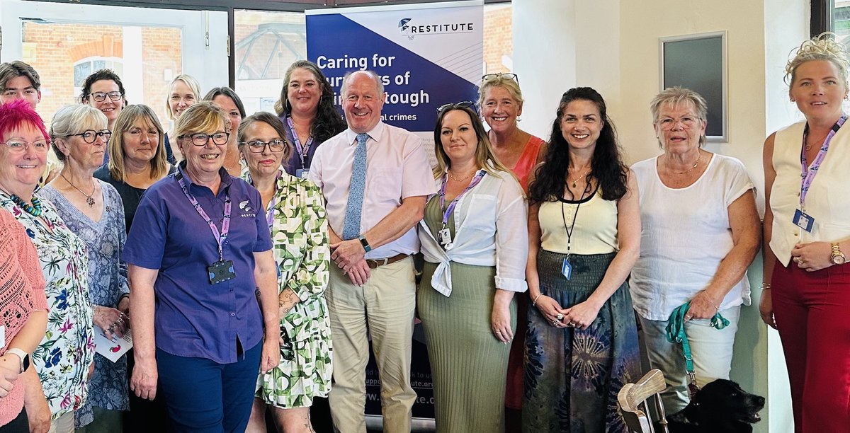 Delighted to meet the ⁦⁦<a href="/RestituteUk/">Restitute</a>⁩ team and learn more about their fantastic work. Heard from a mum who now volunteers after Cath and team helped her and a family member piece their life back together following a brutal sexual assult.
