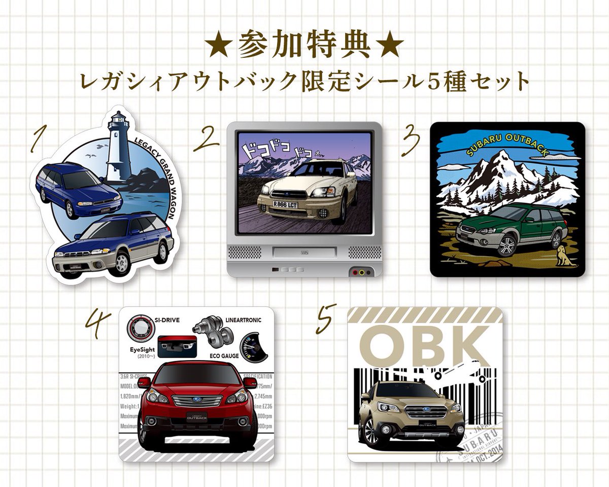 アウトバック 記念日　非売品 レガシィアウトバックと私 をつけた思い出の写真、まだまだ募集中