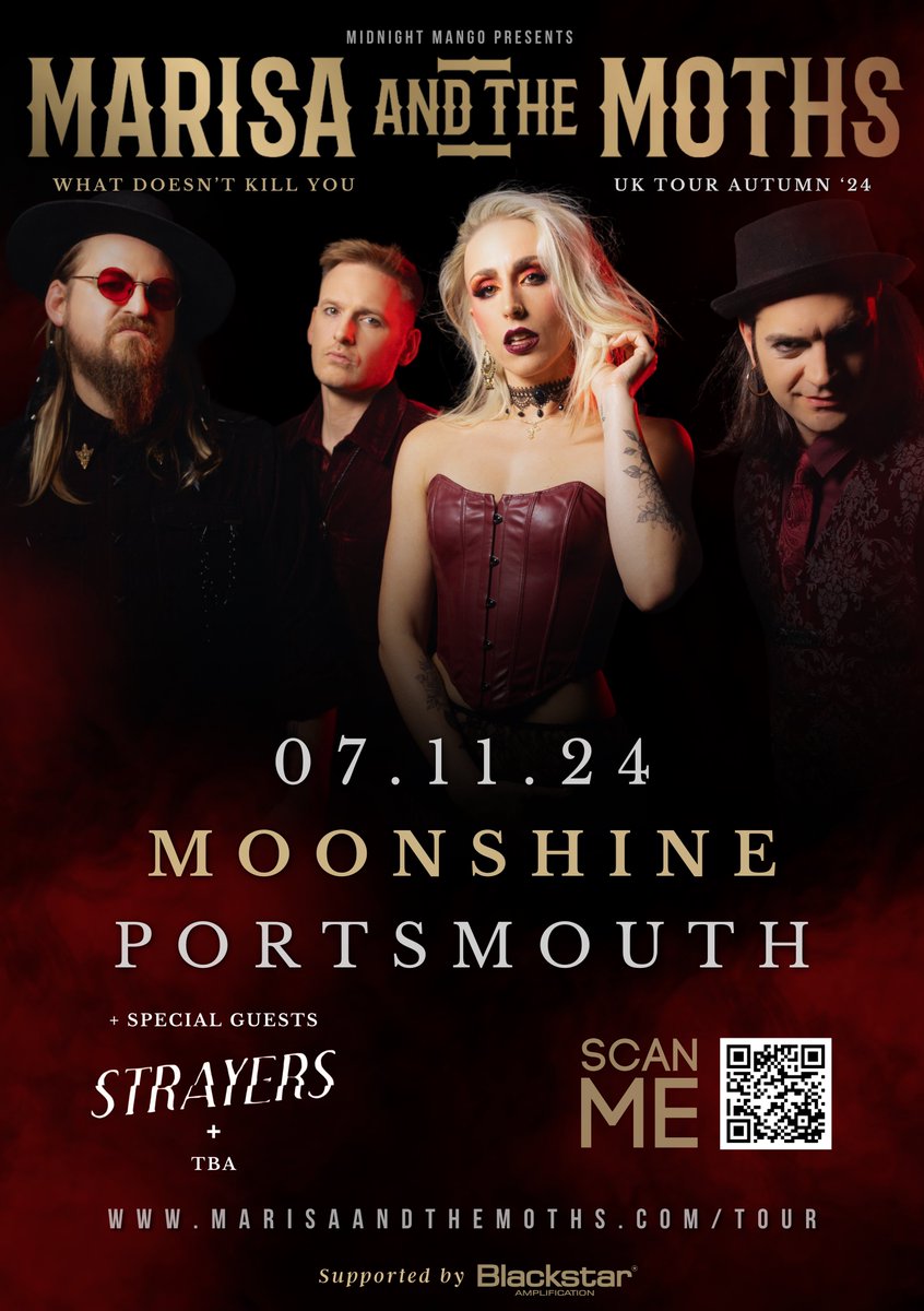 strayers666's tweet image. Catch Strayers on tour with the magnificent Marisa And The Moths, this Autumn:

25/10/24 @ The Musician - LEICESTER 
26/10/24 @ The Parish - HUDDERSFIELD
07/11/24 @ Moonshine - PORTSMOUTH

🎟️ strayers.co.uk 

#strayers #marisaandthemoths #tour #liveshows #livemusic