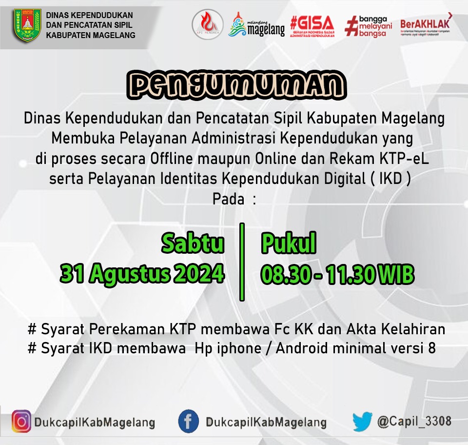Disdukcapil Kab Magelang (@capil_3308) on Twitter photo 