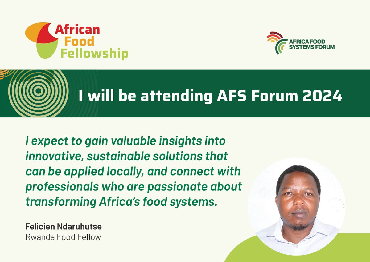 We head into the weekend with great anticipation for the African Food Systems Forum.  Our Fellows share in the excitement and they let us know what they expect next week. @theagrf #AFSForum