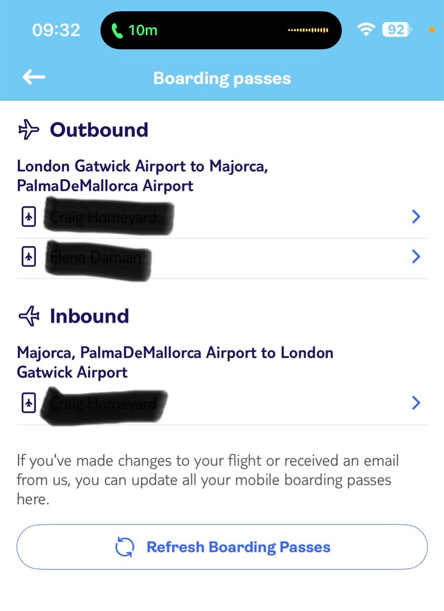 CallofCraig's tweet photo. @TUIUK haven’t even been on the holiday yet and it’s already been a disaster. Already had multiple hour phone calls and now you’ve some how managed to remove boarding passes for return flight when we’ve already checked in. I know it’s a plane change but your systems are broken. https://t.co/mEAscXJofI
