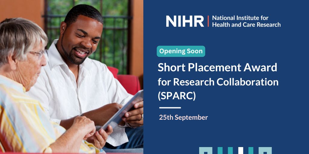 Are you an NIHR Academy member looking to boost your research training, network, or collaborate with other researchers? Get ready to apply for up to £15,000 to design your own bespoke placement!✨

NIHR Short Placement Award opens 25 Sept 2024.

Learn more nihr.ac.uk/funding/nihr-s…