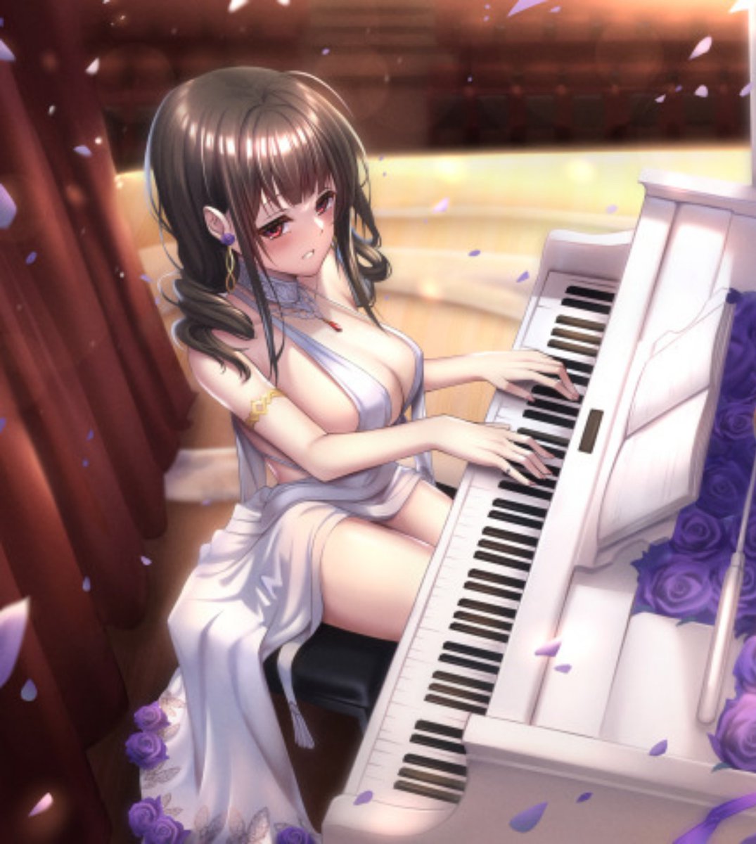 Let me play a song for you on this white grand piano