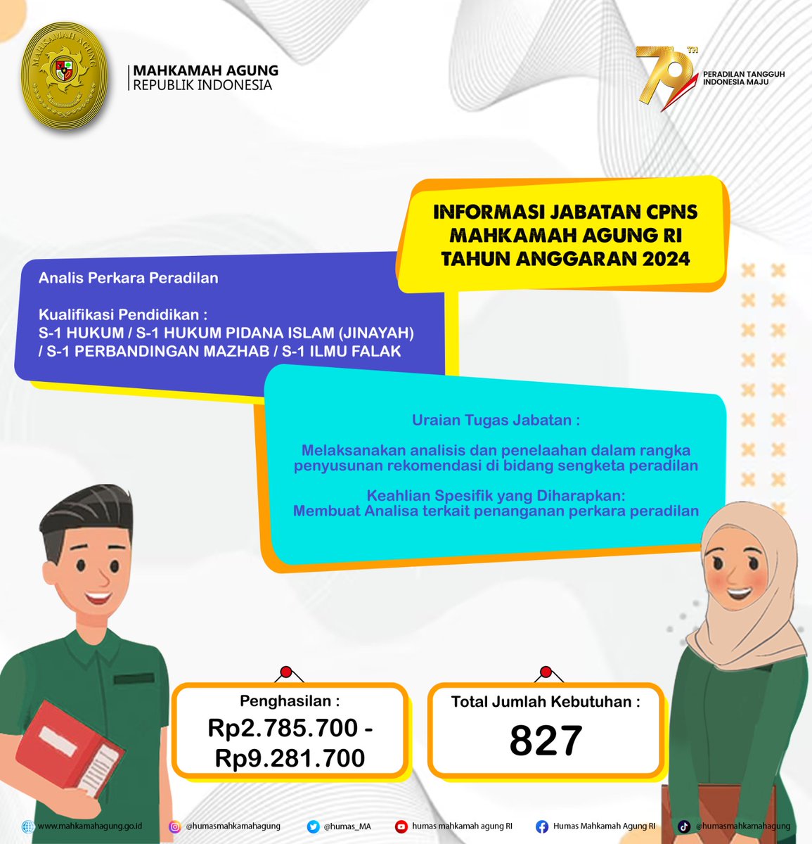 Rekrutmen CASN Mahkamah Agung RI tweet media