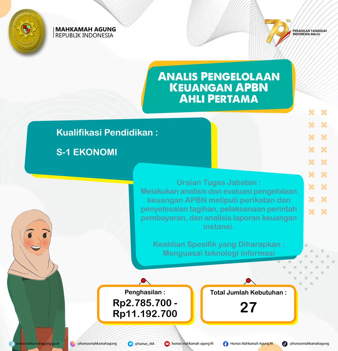 Rekrutmen CASN Mahkamah Agung RI tweet media