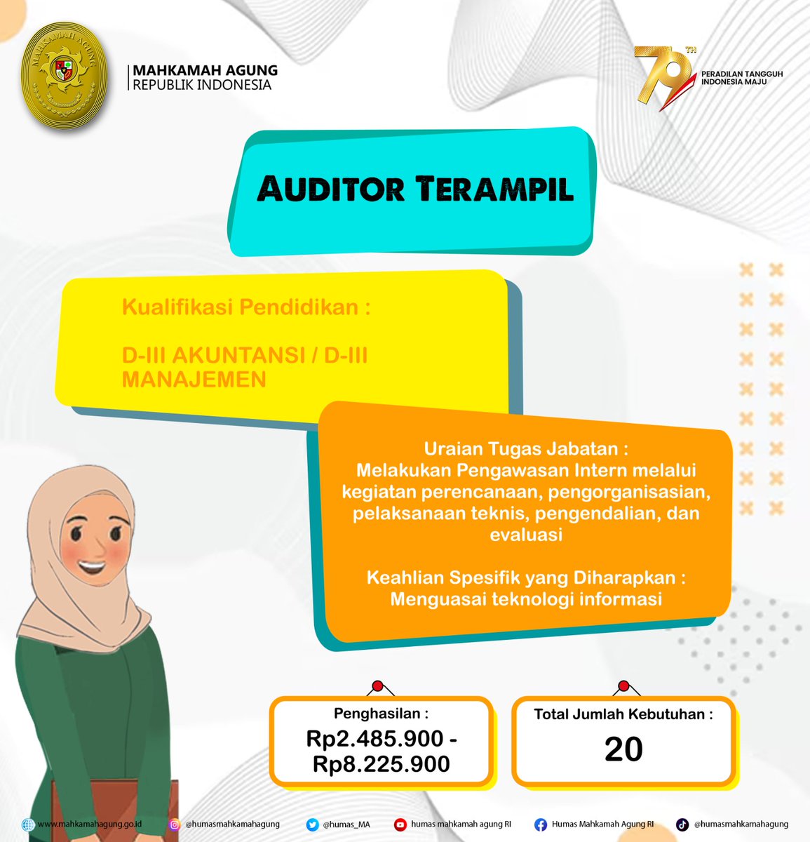 Rekrutmen CASN Mahkamah Agung RI tweet media