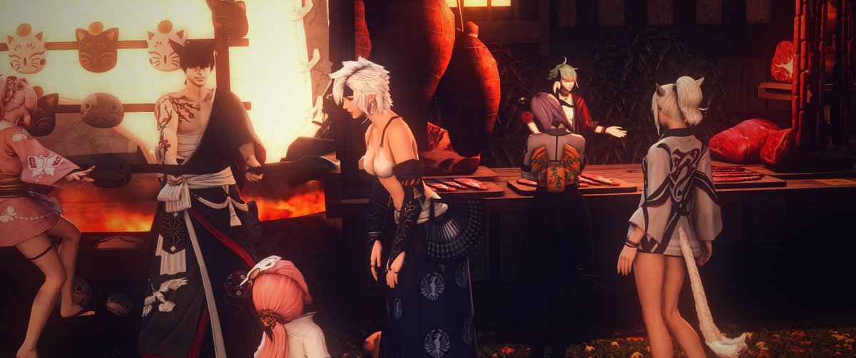 wulfskiffxiv's tweet photo. @vnekoUwU @CiaraLoire @AliceSkySeaSton @Ravix_Goros @DyyChunchunmaru @smoooogi @drweamdev @Enzedder @SmugMihou @artrax_r 夏祭り
#KWEHcurry https://t.co/7FzRKHlbjz