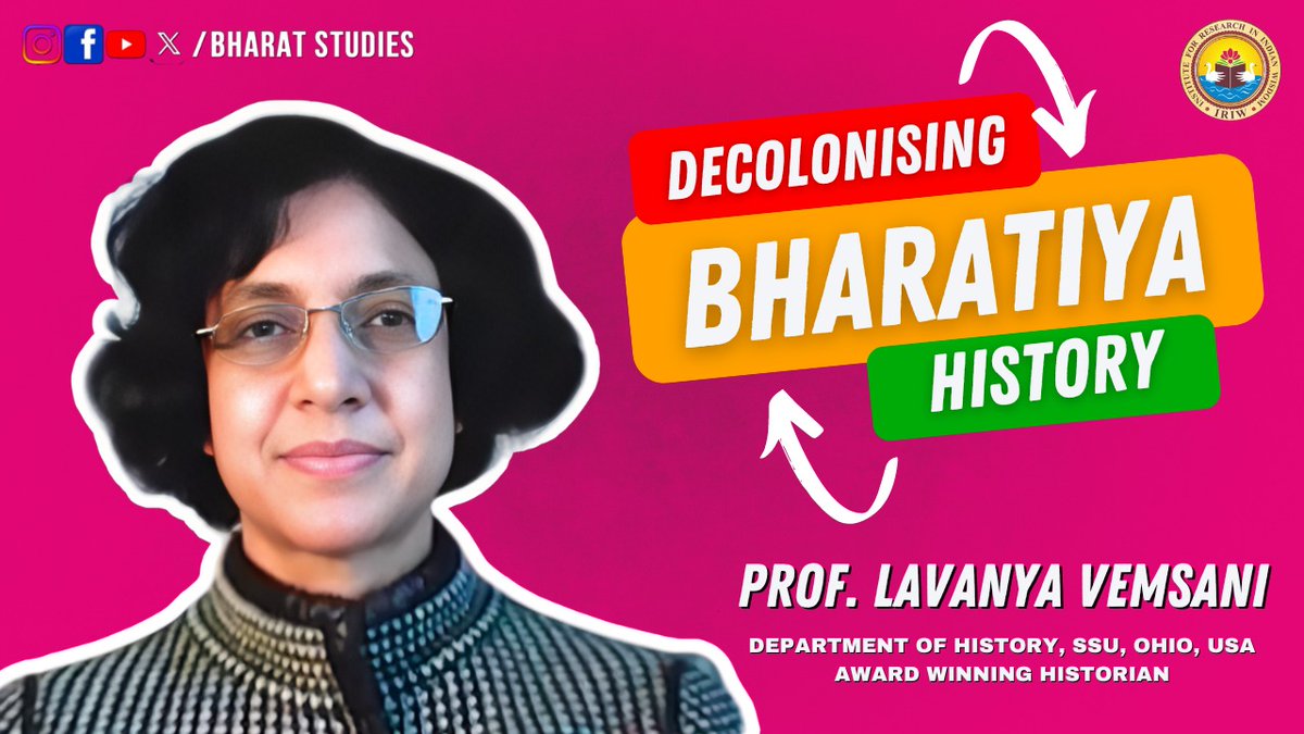 Decolonising Bhartiya History with Prof Lavanya Vemsani Ji!  

Watch here- youtu.be/tk71eo5d4bc

#BharatStudies #history