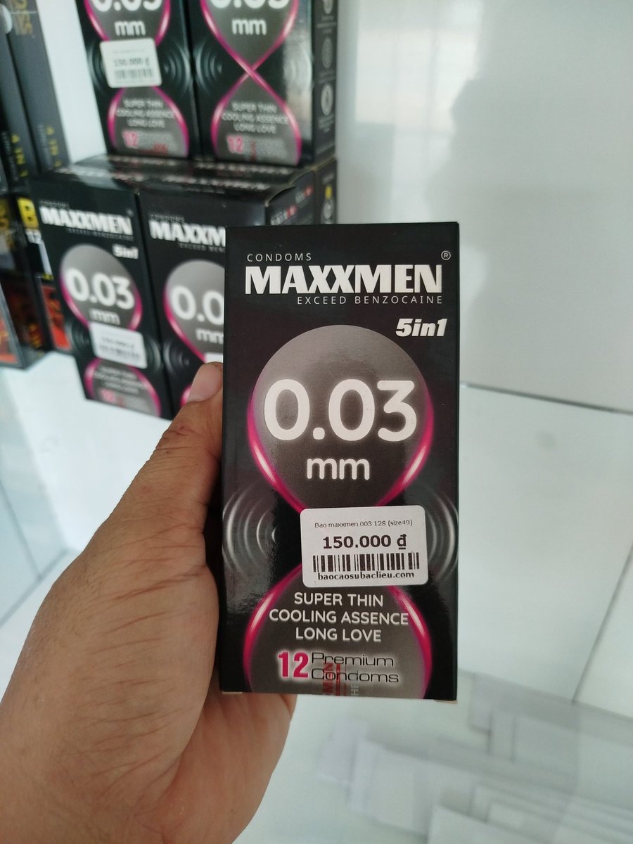ShopBaoMenUp's tweet photo. Bao cao su Maxxmen 003 siêu mỏng, size 49mm, kéo dài thời gian cho nam https://t.co/7ZQxKNvuuy