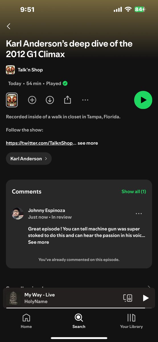 open.spotify.com/episode/2pfuKf…

Really good listen for this weeks pod, <a href="/MachineGunKA/">The Machine Gun</a> did a great job

Don’t forget to leave comments on the Spotify page of <a href="/TalknShop/">The Hoots</a>