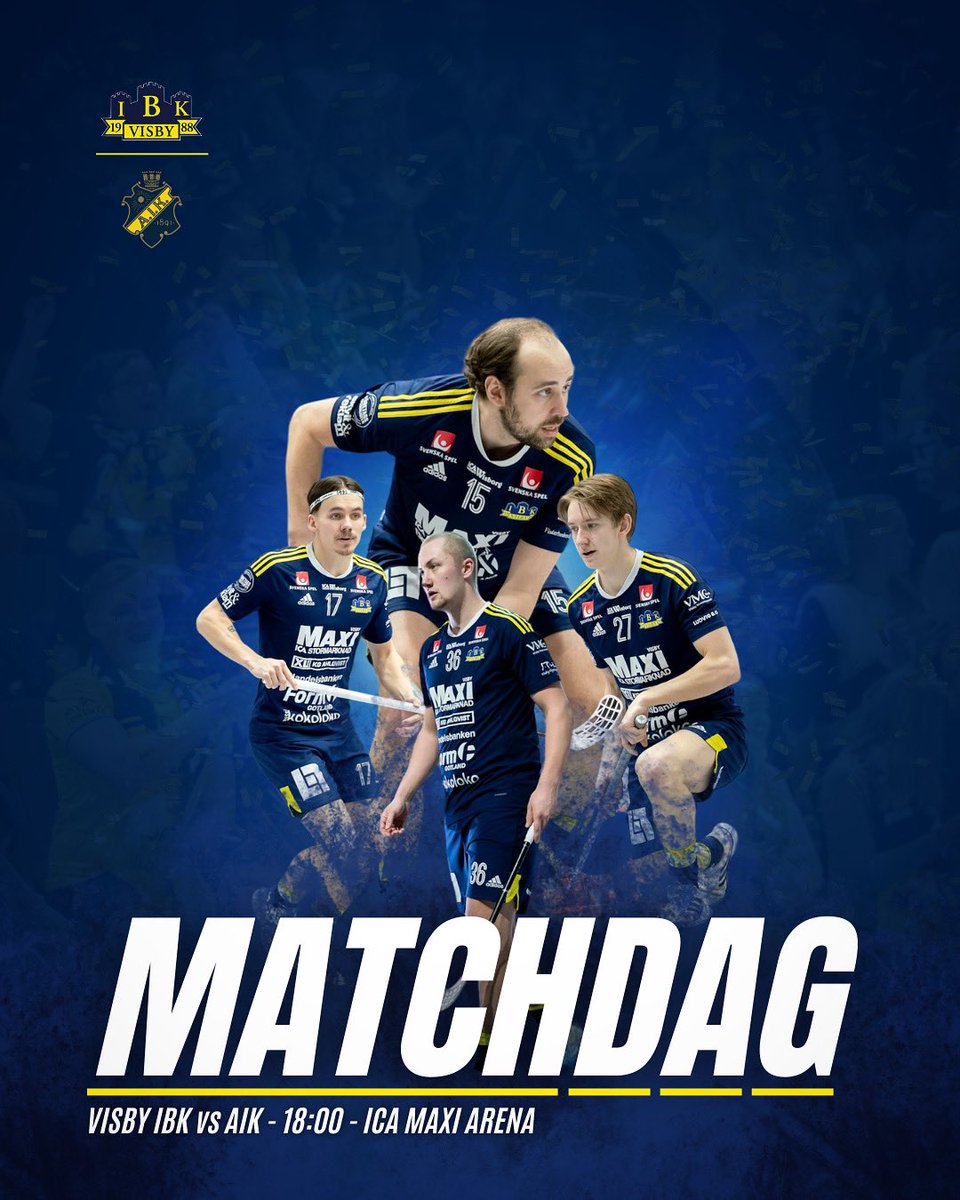 🤩| MATCHDAG! 

🎟️ visbyibk.com/biljetter
🆚 <a href="/InnebandyAIK/">AIK Innebandy</a> 
🕕 18:00
📍 ICA Maxi Arena
📺 sportbladetplay.se