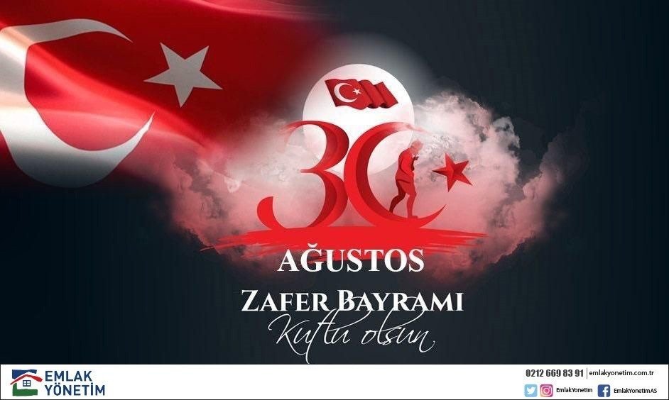 Vatan toprağımızın düşman işgalinden kurtuluşunu ve milletimizin bağımsızlığını müjdeleyen 30 Ağustos zaferinin yıl dönümünü milletçe birlik ve beraberlik içerisinde kutluyoruz.
