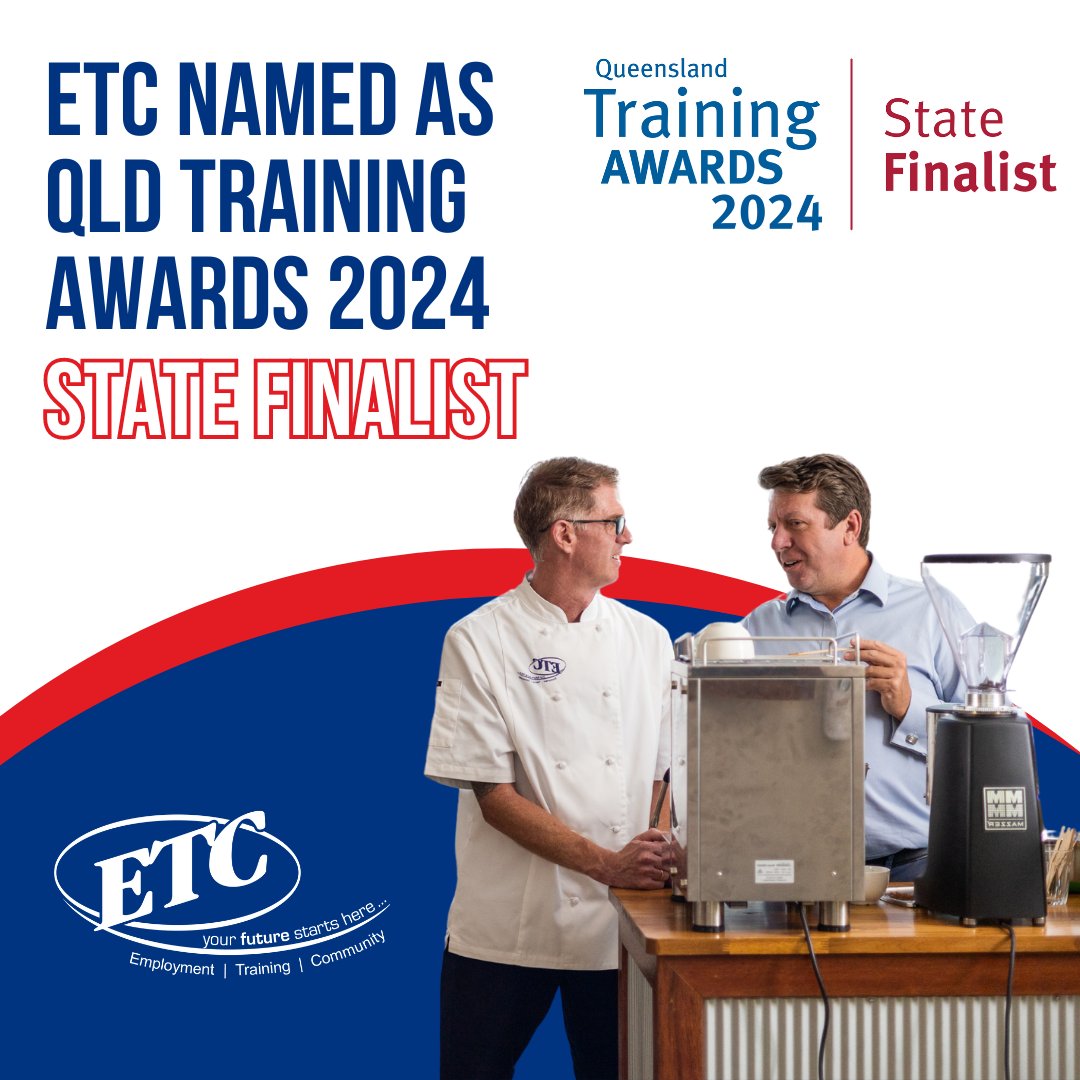 ETC_LTD's tweet photo. 📢 In case you missed it - ETC has been named a State Finalist in the 2024 Queensland Training Awards!!! 🎉

ETC has a rich history providing training and education to Australians for over 35 years, and it is an honour to be recognised for our commitment to our customers. https://t.co/DvEhXj1vC7