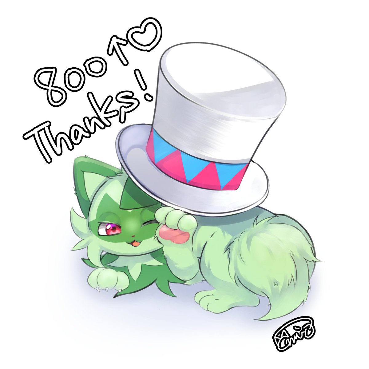 マスカーニャのシルクハットであそぶニャオハ🎩🌿 ܸ

イラストへのコメント💬＆いいね♡＆RT✨️ありがとうございます

感謝の気持ちを込めて