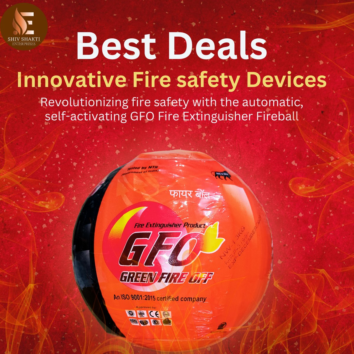ShivshaktiE29's tweet image. An automatic fireball that activates instantly, offering unmatched fire safety. Protect what matters most. 🔥

 #FireSafety #Innovation #AutomaticFireball #SafetyFirst #FireProtection #HomeSafety #AdvancedTechnology #SmartSafety #FirePrevention #StaySafe