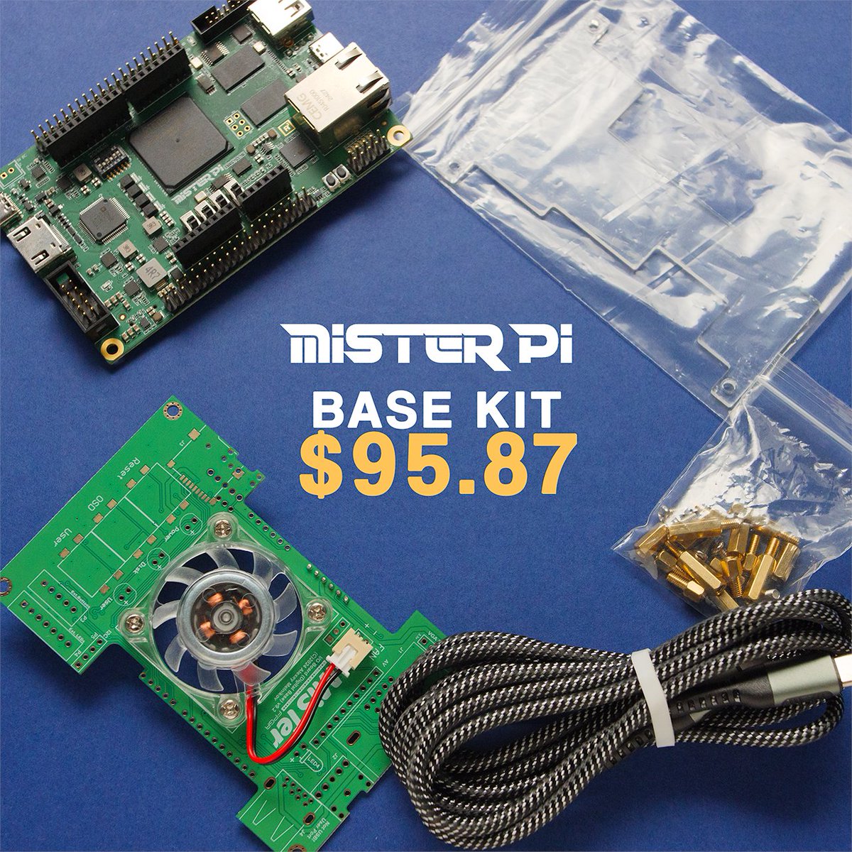 TakiUdon_'s tweet photo. It's time to announce the final retail pricing and discount value for the MiSTER bundles!

When the site goes live, make sure to use the coupon code: "notaraspberry" to save $3.14 off a MiSTER base kit, ram bundle, or mega pack (pictured below).

Review units mailed today. https://t.co/EDu4Qgp8hs