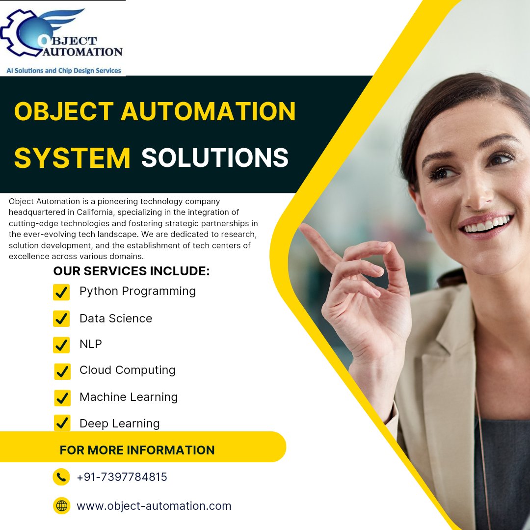 obj_auto's tweet image. Join us to learn more about Data Science and AI at our Object Automation System Solutions 💻📈#objectautomation #dataanalysis #datascience #training #pythonprogramming #genai #nlp #industrialvisits #StudentTraining #internship