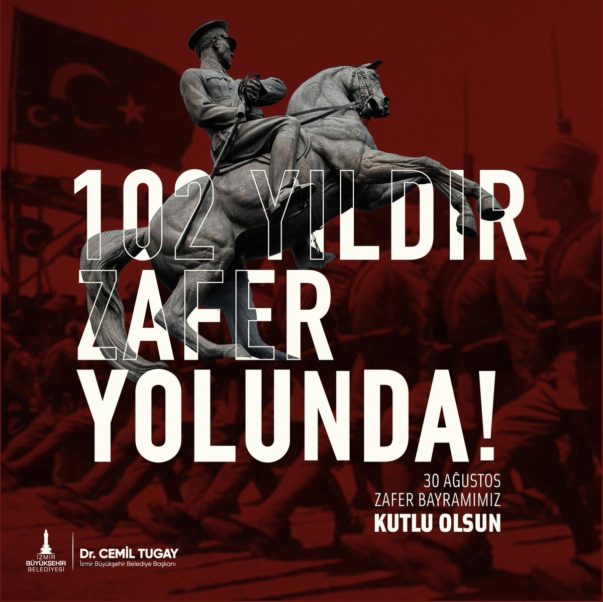 drcemiltugay's tweet photo. 102 yıldır zafer yolunda durmadan ilerliyoruz! Milletimizin bağımsızlık mücadelesinin mihenk taşları arasında yer alan 30 Ağustos Zafer Bayramımız kutlu olsun.

Başta Başkomutan Gazi Mustafa Kemal Atatürk ve silah arkadaşları olmak üzere, her bir istiklal kahramanımızı, şehitlerimizi ve gazilerimizi en derin saygılarımla ve minnetle anıyorum.