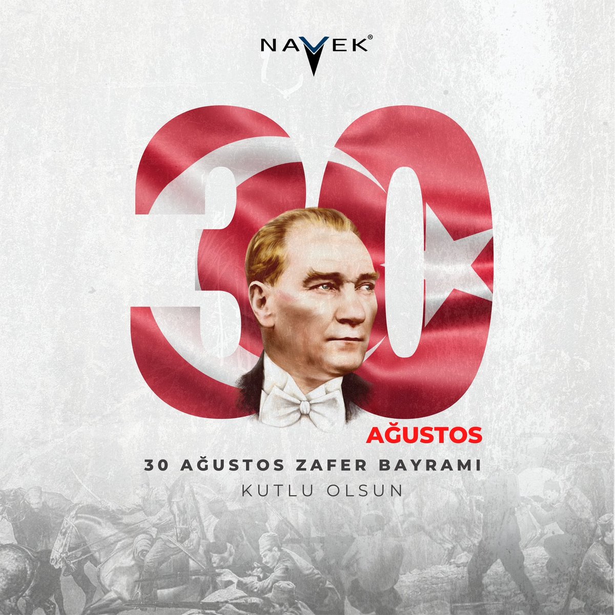 Ulusumuzun Milli Mücadele sürecindeki en büyük kahramanlık destanlarından birinin yazıldığı; Büyük Taarruz Zaferinin 102. yıldönümünde, Gazi Mustafa Kemal Atatürk’ü ve şehitlerimizi saygı ve rahmetle anıyoruz.
#30Ağustos #ZaferBayramı’mız kutlu olsun! 🇹🇷

#navek #naveksport