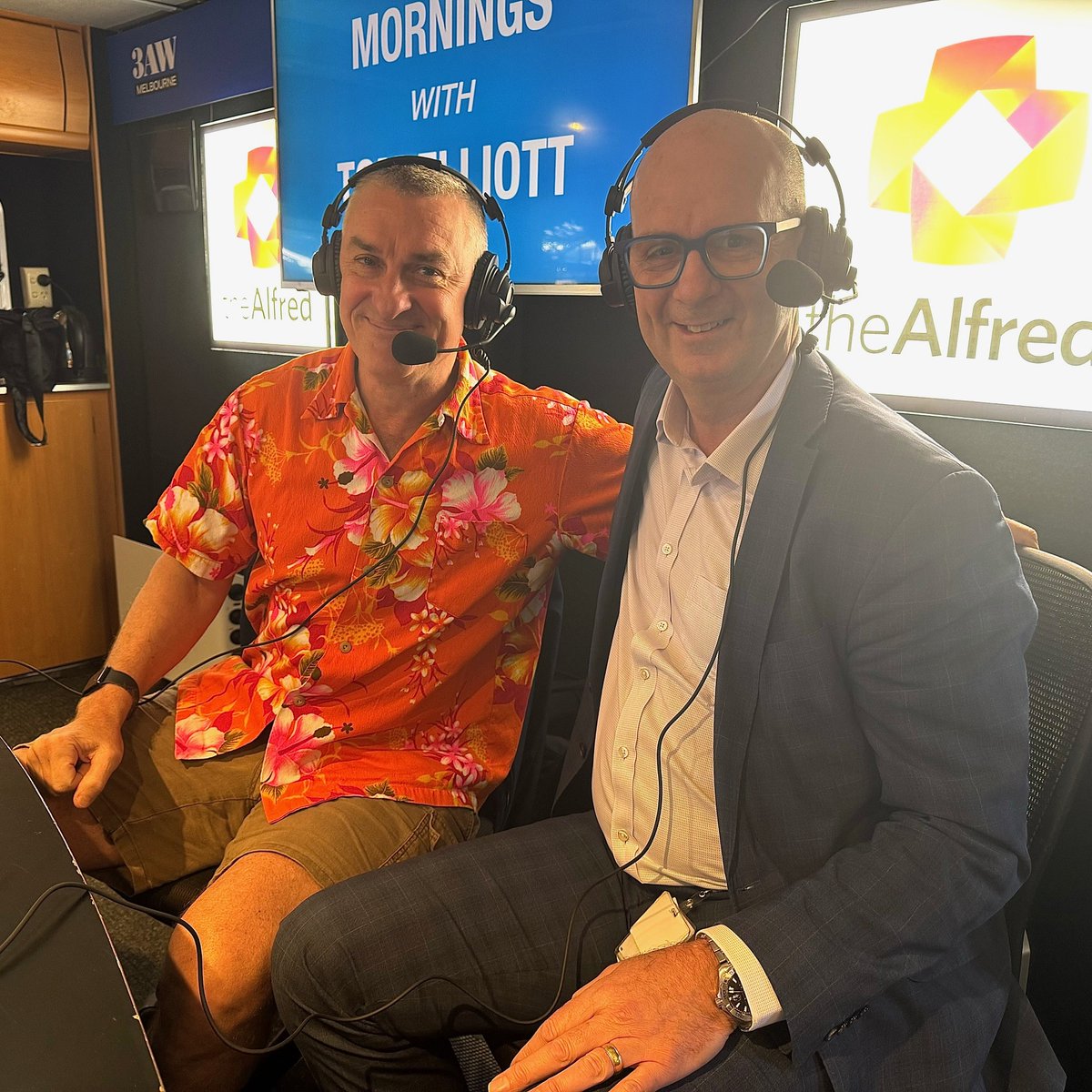 The Alfred (@alfredhealth) on Twitter photo We're having a great day down at Southern Cross Station raising money for our Critical Care Appeal, alongside <a href="/3AW693/">3AW Melbourne</a>, Bulla and Jayco.
Alfred clinicians will be on radio today +tomorrow morning talking about the care they provide to the community.
More: rb.gy/ptpvzu We're having a great day down at Southern Cross Station raising money for our Critical Care Appeal, alongside <a href="/3AW693/">3AW Melbourne</a>, Bulla and Jayco.
Alfred clinicians will be on radio today +tomorrow morning talking about the care they provide to the community.
More: rb.gy/ptpvzu