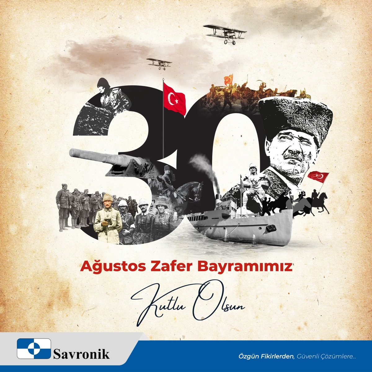 savronik's tweet photo. Ulu önder Mustafa Kemal Atatürk başta olmak üzere ulusumuzun bağımsızlığı için savaşan tüm kahramanlarımızı, zaferimizin 102. yıl dönümünde saygı ve minnetle anıyoruz.

30 Ağustos Zafer Bayramımız kutlu olsun!

#30AğustosZaferBayramı https://t.co/oqz218vvgu
