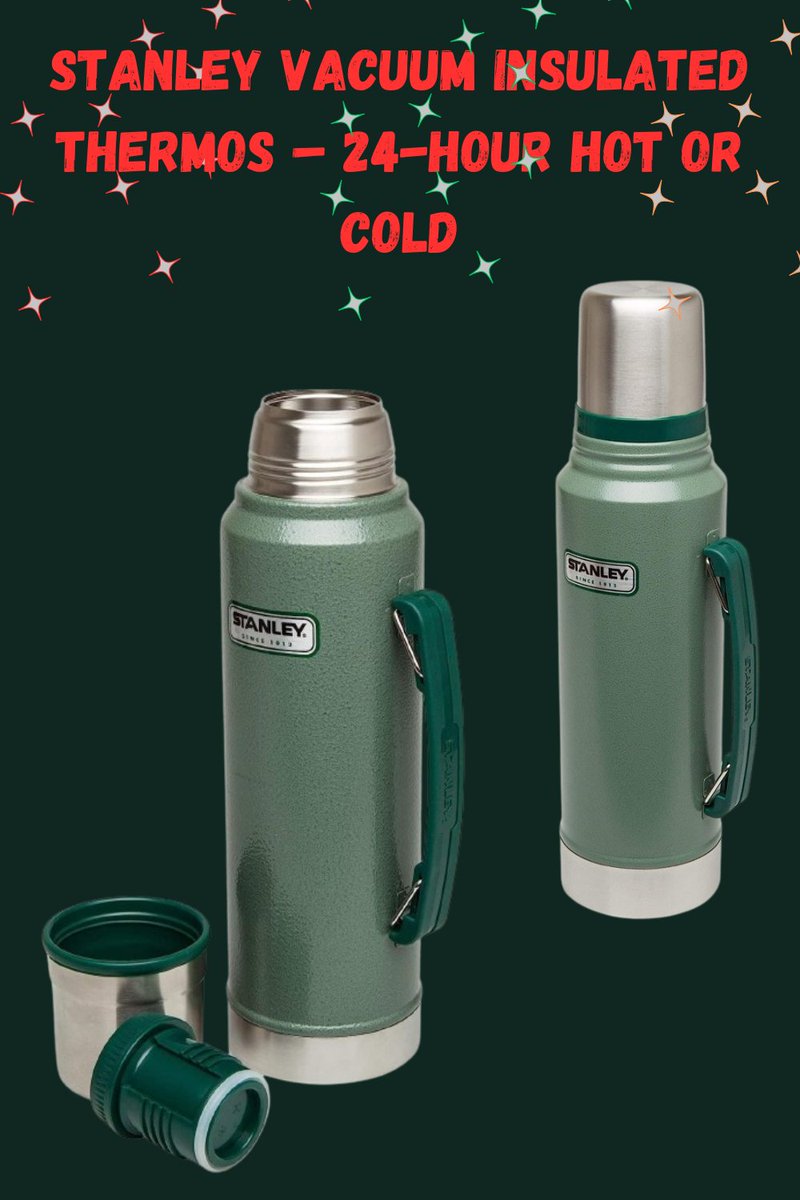 SmartGadgets_us's tweet photo. Keep drinks hot or cold for 24 hours with the Stanley Vacuum Insulated Thermos! Durable, BPA-free, and perfect for any adventure.
Buy Now 👉 https://t.co/mLCpdLVIMZ 
#bottle #drinks #Colorado https://t.co/cwG1OWovIs