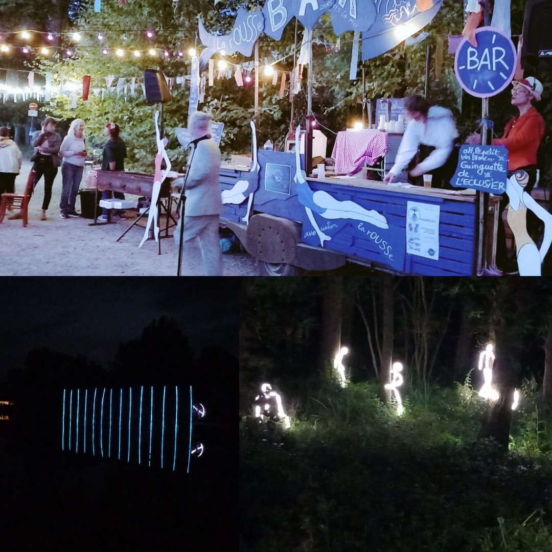 cchassagne79's tweet photo. Hier soir à #laRousse c'était le premier soir de la grande fête de clôture de saison "On s'jette à l'O".Tout le week-end venez profiter du lieu, des installations #Art&#Nature avec @pmaraispoitevin @Martinehoyas #groupelaps.Guinguette champêtre, crêpes,brochettes, c'est la fête https://t.co/OdpB5jwcyO