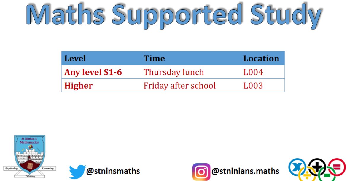 stninsmaths's tweet photo. Current Supported Study times. 📝 https://t.co/l9c8Q6u4e3