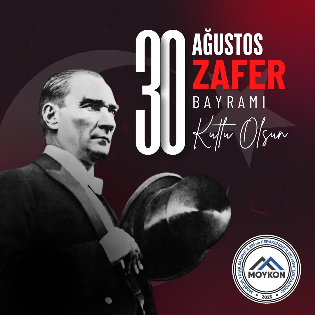 30 Ağustos Zafer Bayramı’nın 102. yıl dönümü kutlu olsun. Bağımsızlığımızın ve ulusumuzun zaferle taçlandığı günü coşkuyla kutluyoruz. Başta Gazi Mustafa Kemal Atatürk olmak üzere tüm kahramanlarımızı saygı ve minnetle anıyoruz.

#30ağustos #zaferbayramı #moykon #moysad #moysaf