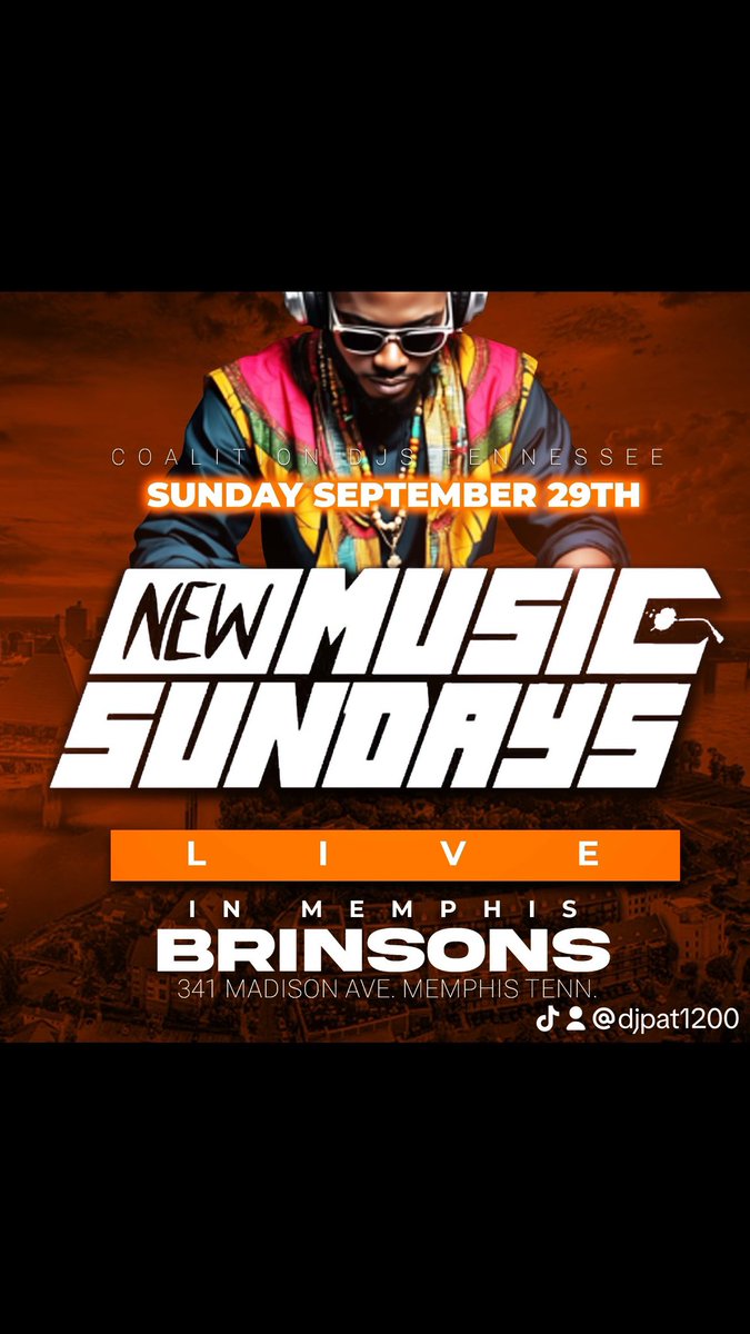 DJPAT1200's tweet photo. LIVE!!     
 New Music Sunday Tour
🚨September 29th🚨
New Music Live Tour
!!!!!!!!WE OUTSIDE!!!!!!!
!!MEMPHIS!!!
@coalitiondjstenn will be HOSTING a LIVE event …(September 29th)
Artist Tap In with Your Local @Coalitiondjstennessee member for Detail https://t.co/suxmpC7VGu