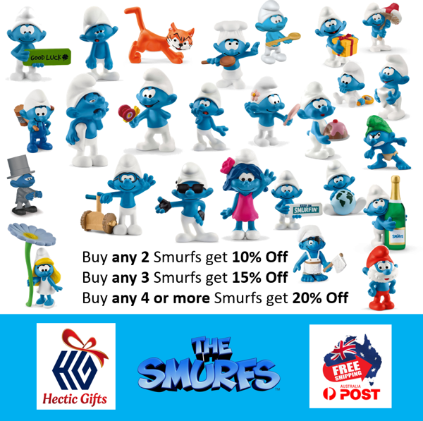 HecticGifts's tweet photo. Say it with a Smurf! There’s a Smurf for any occasion. Buy multiple Smurfs in the same order and save!
https://t.co/PIp4lSWJVc
#HecticGifts #Schleich #TheSmurfs #Collectible #Figurines #PapaSmurf #GrumpySmurf #BrainySmurf #Smurfette #GreedySmurf #FreeShipping #AustraliaWide https://t.co/F6KjpHNLU6