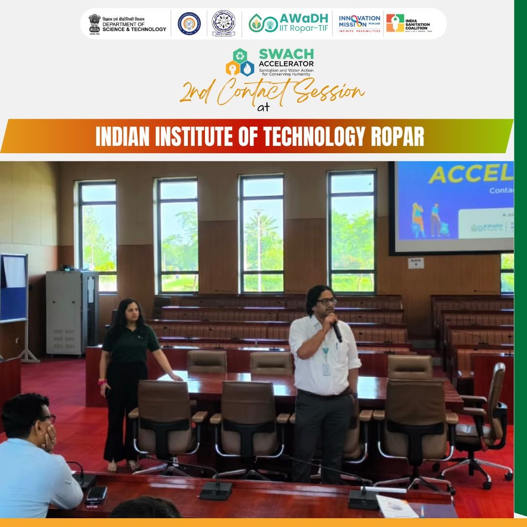 AWaDH_IITRopar's tweet image. 🚀 Kicking off the 2nd Contact Session of #SWACH Accelerator at IIT Ropar! Our CIO Mukesh Kestwal &amp;amp; CEO Radhika Trikha set the tone with insights on AWaDH's role in shaping India's deep-tech landscape. Ready for two days of impactful innovation!
@IndiaDST @NmIcps @iitropar