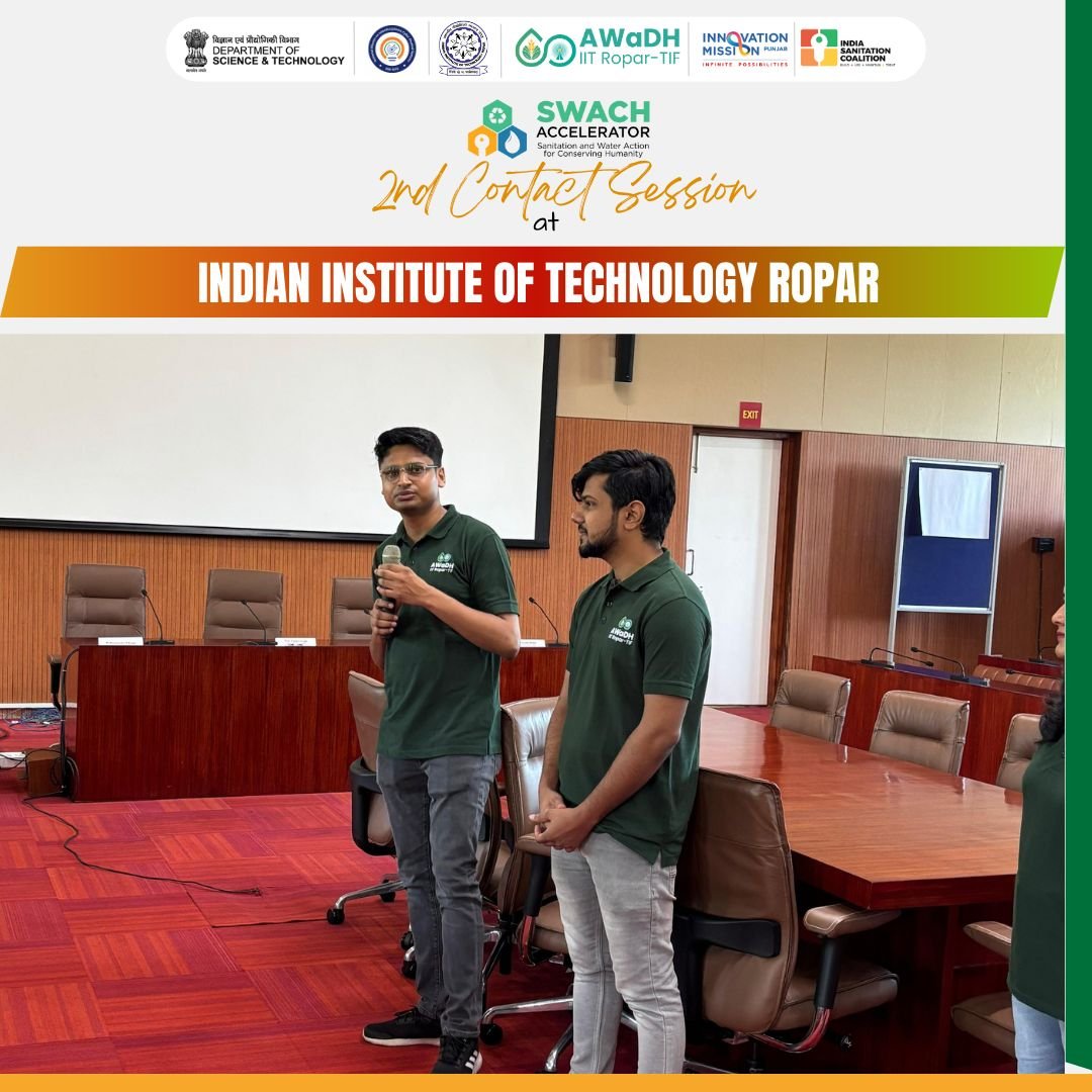AWaDH_IITRopar's tweet image. 🚀 Kicking off the 2nd Contact Session of #SWACH Accelerator at IIT Ropar! Our CIO Mukesh Kestwal &amp;amp; CEO Radhika Trikha set the tone with insights on AWaDH's role in shaping India's deep-tech landscape. Ready for two days of impactful innovation!
@IndiaDST @NmIcps @iitropar