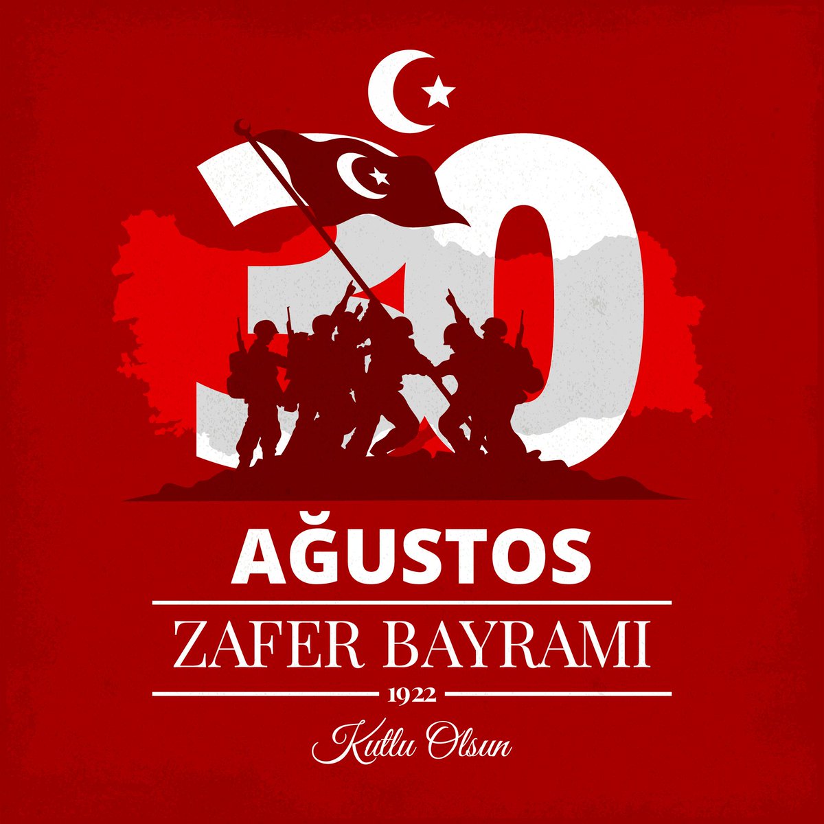 30 Ağustos Zafer Bayramı Kutlu Olsun! 
Gazi Mustafa Kemal Atatürk ve silah arkadaşlarının liderliğinde kazanılan bu büyük zaferin 102. yıl dönümünde, kahramanlarımızı minnetle anıyoruz. Cumhuriyetimizin teminatı olan bu ruhla, ülkemiz için çalışmaya devam ediyoruz.
#30Ağustos
