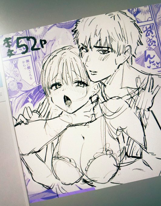 新規絵のラフ練りつつ、サムネ案作りつつ✒️ 