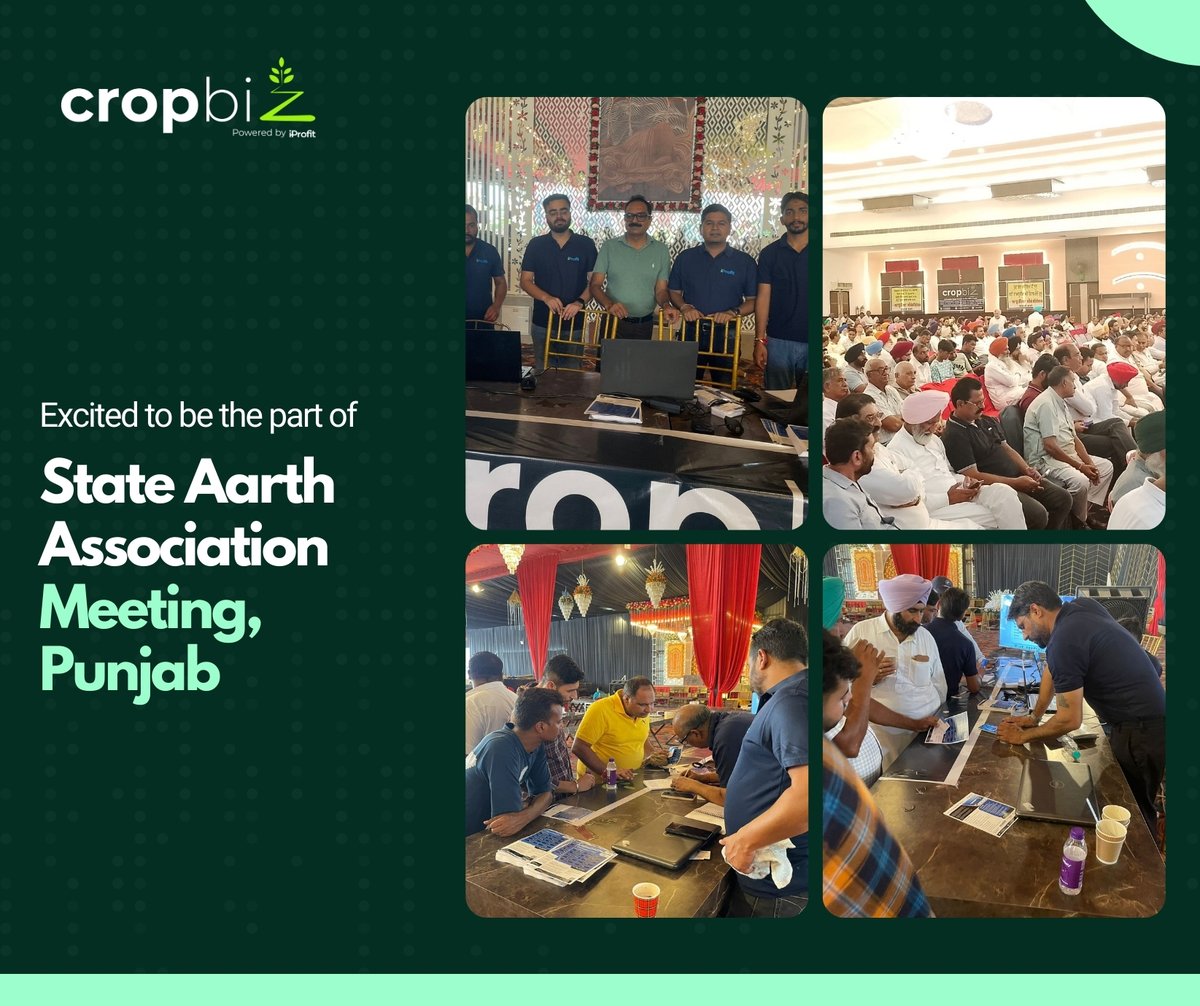 iProfitin's tweet photo. We recently had the opportunity to set up a booth at the State Aarth Association meeting in Punjab!

It was wonderful to connect with the community, share our software solutions, and explore ways to support their needs.

Thank you to everyone who stopped by!

#Punjab #Cropbiz https://t.co/p4kVL7l2MN