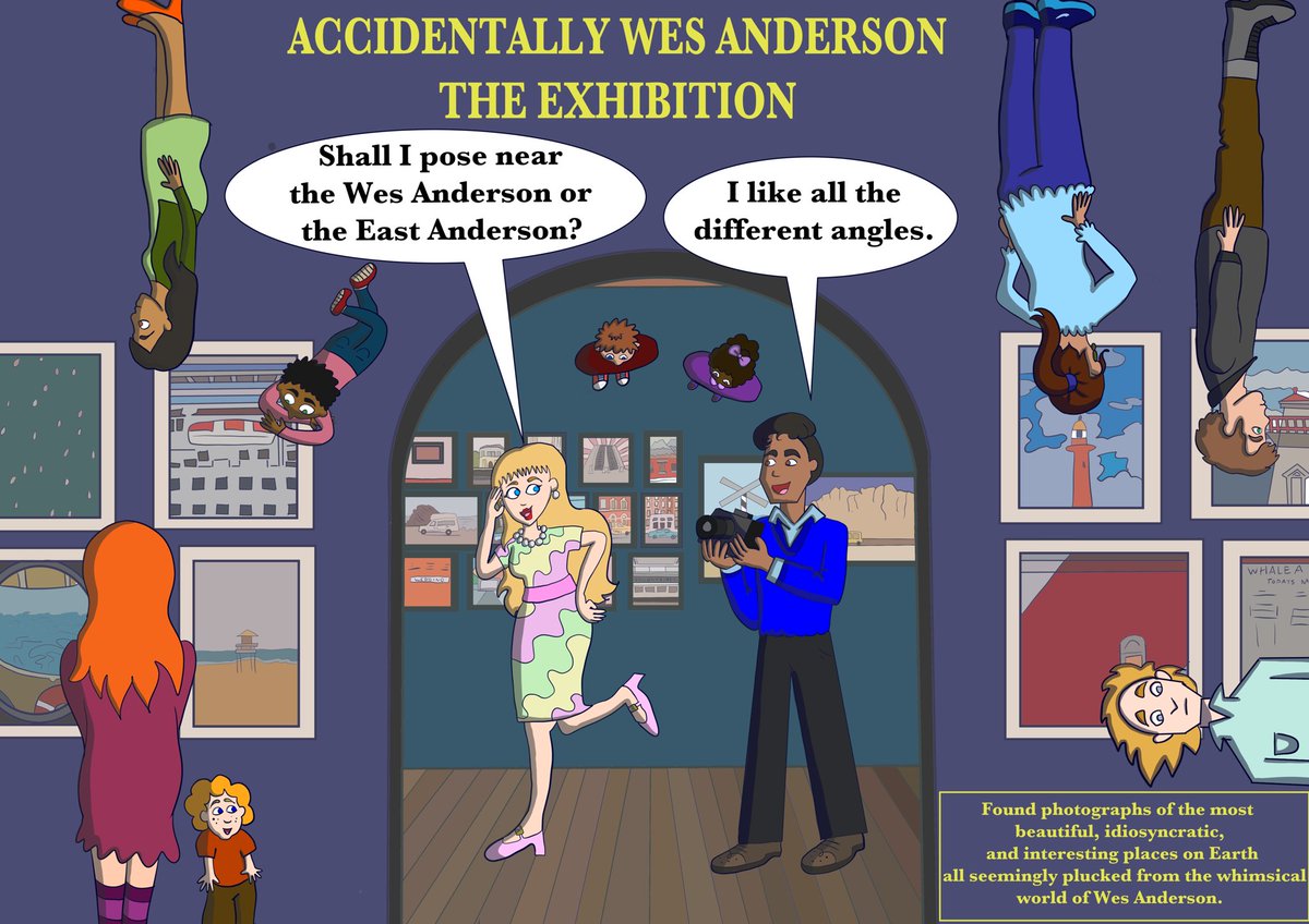 briony_trott's tweet photo. I realise it’s been a while since I posted more Arcadia stuff! 
Here’s one advertising the new Wes Anderson museum. 
I found it pretty fun 😊 

#art#illustration#sketch#drawing#digitalart#myart#photoshop#illustrator#artist https://t.co/DEo6dJgoyr