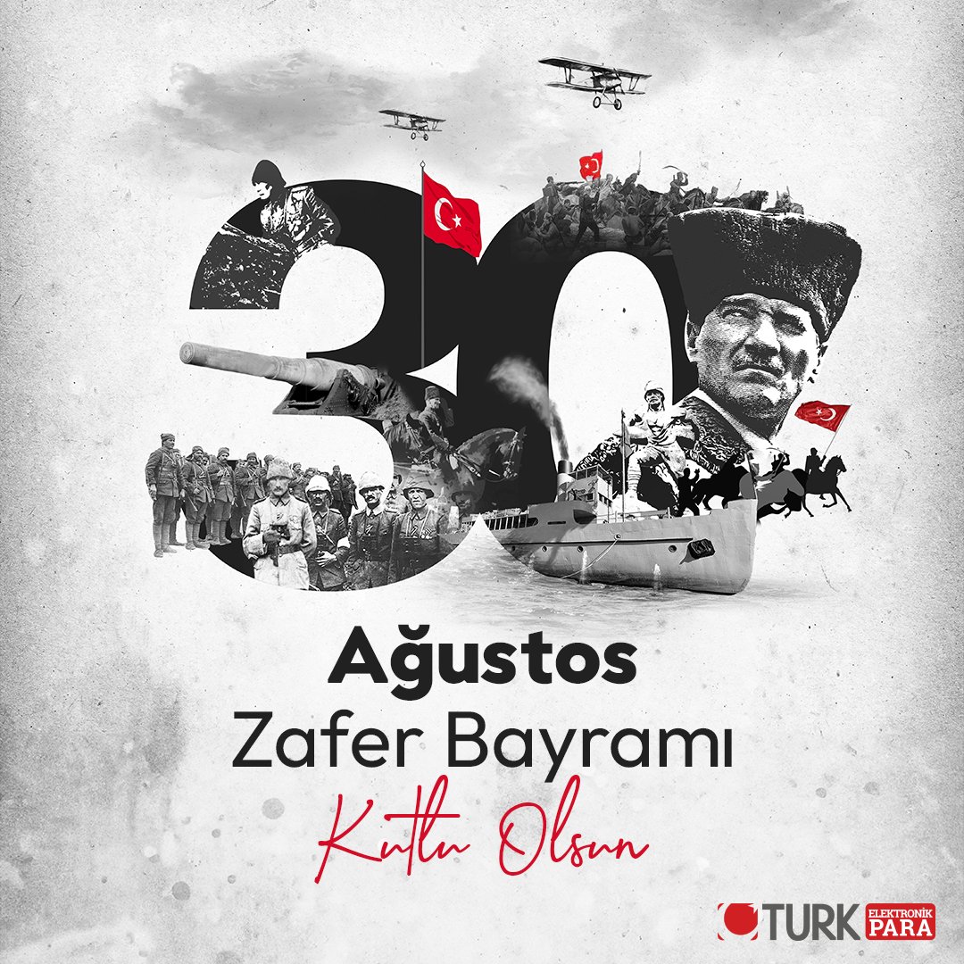 30 Ağustos Zafer Bayramımız kutlu olsun! 🇹🇷

Büyük Zafer’in 102. yıl dönümünde, Gazi Mustafa Kemal Atatürk ve silah arkadaşlarını minnetle anıyoruz.
#30Ağustos #ZaferBayramı