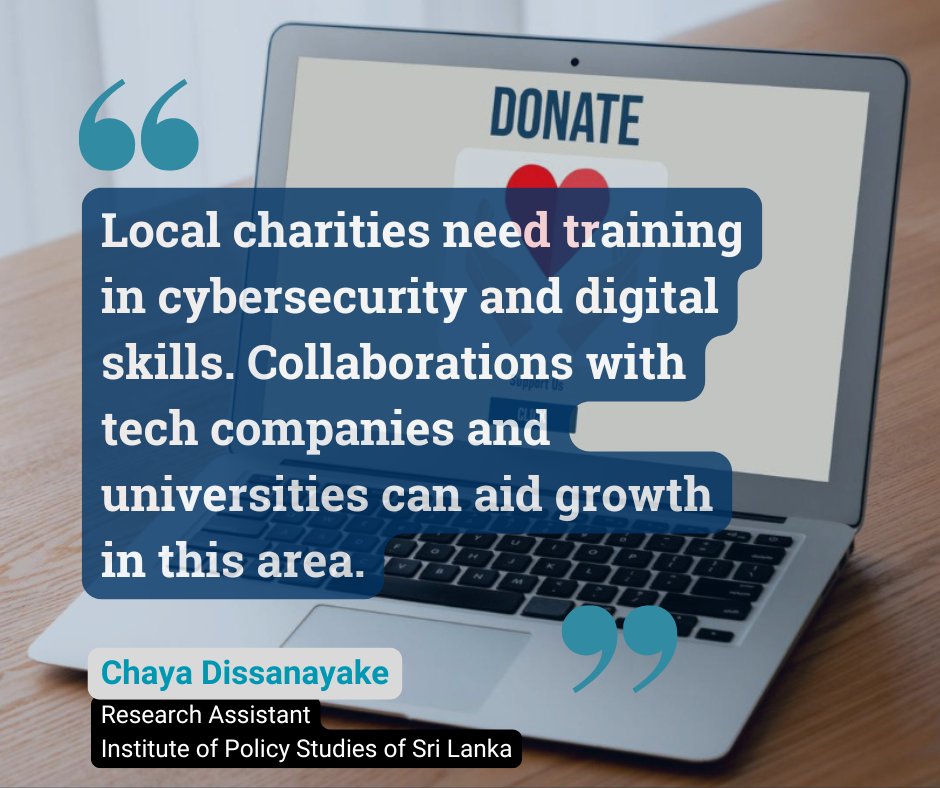TalkEcon_IPS's tweet photo. Most fundraising efforts in 🇱🇰 occur via social media, not standardised fundraising platforms. But there are 📈 cyber security concerns, as social delivery organisations (SDOs) focus more on digital tools for fundraising. 

More: https://t.co/4h44XkumAQ

@caps_asia @userCDchaya https://t.co/hYXIzMPaaa