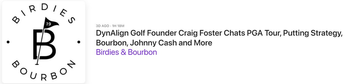 DynAlignGolf's tweet image. DynAlign Golf Founder Craig Foster Chats PGA Tour, Putting Strategy, Bourbon, Johnny Cash and More - tr.ee/ADoq0QwnJX 

#putting #putter #puttingalignment #puttinglessons #preshotalignment #puttinggrip #puttputt #yips #shortgame #preshotroutine #armlock #leadhandlow #claw